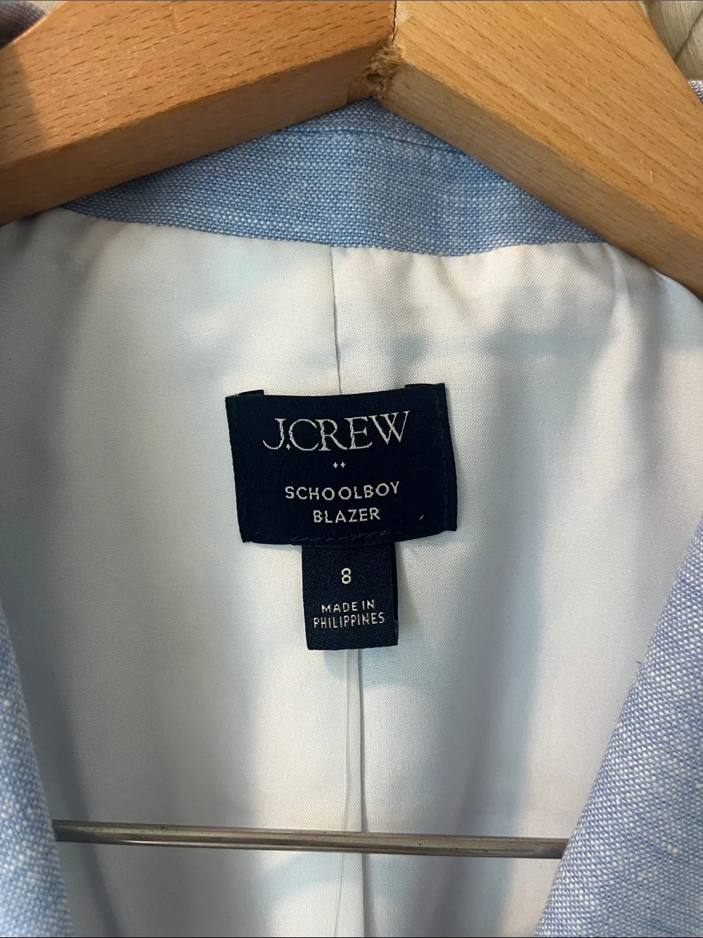 J. Crew Women's Light Blue Linen Blend Blazer